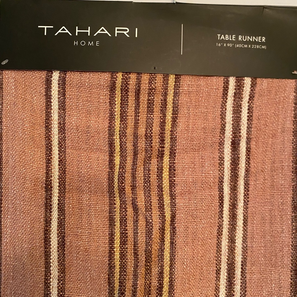 NWT Tahari home table runner 16” x 90” multicolor